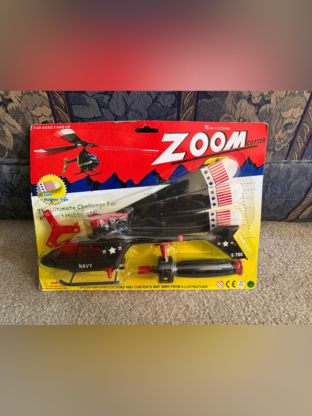 Zoom Copter 2 Kids Toy Helicopter - Black & Red